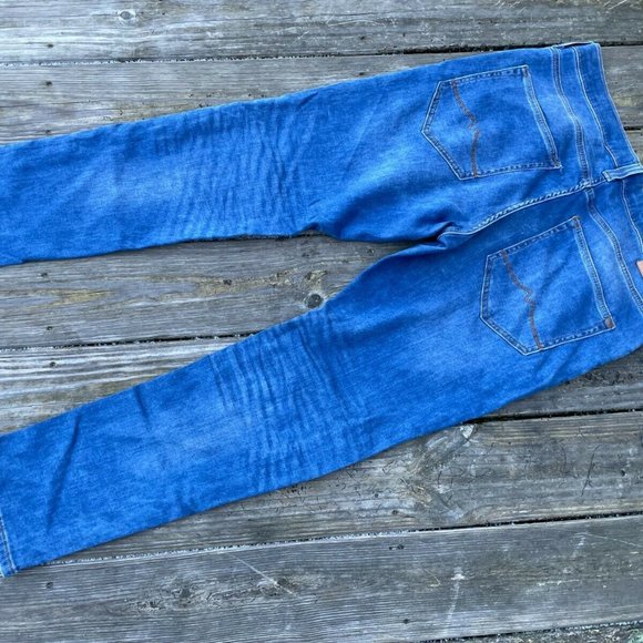 Mustang True Denim Men Jeans Blue Denim OREGON Tapered Slim Fit Jeans Size 38X30 - Picture 8 of 10